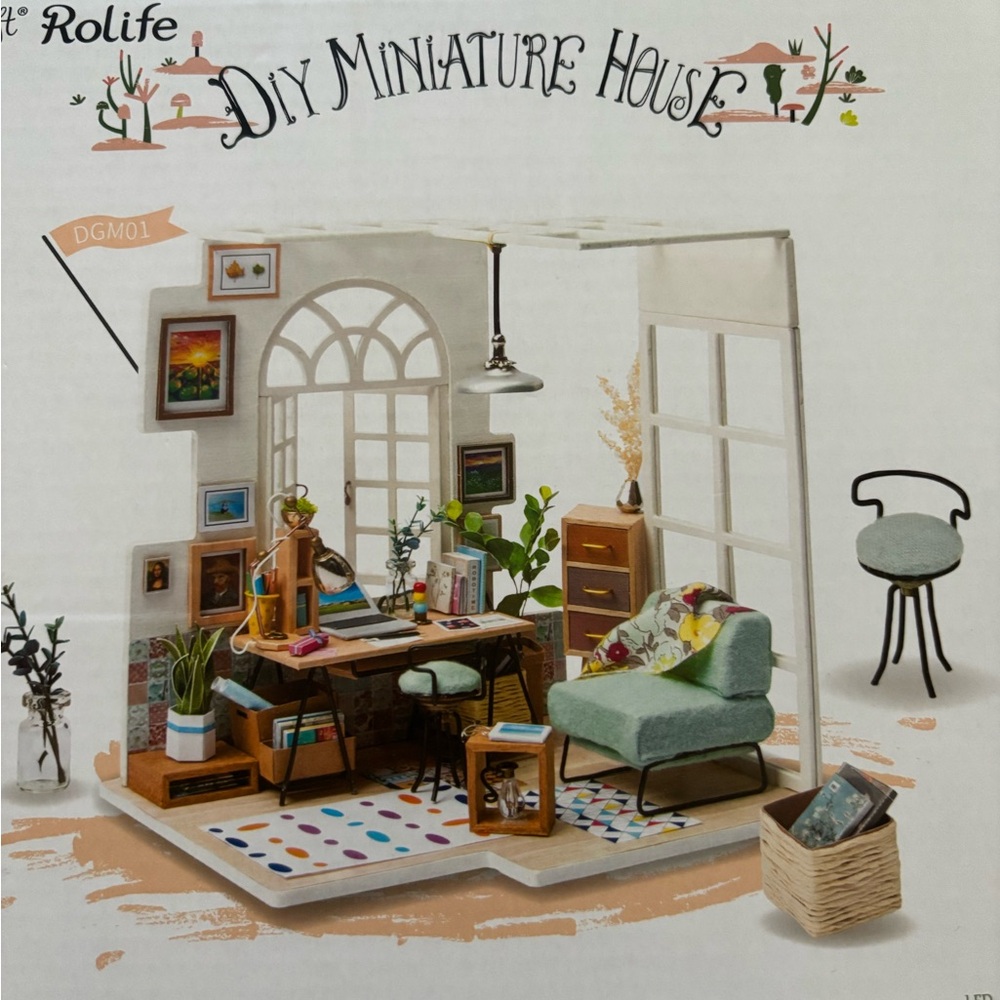 DIY miniature house building kit, one room